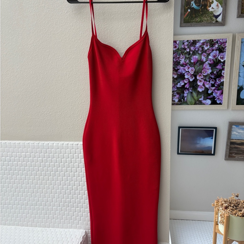 House of CB Red Body Con Maxi Dress